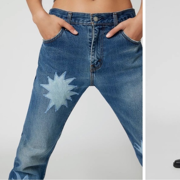 *NEW* Urban Renewal Levi’s Remade Pow Bubble Patch Jeans - Picture 4 of 16